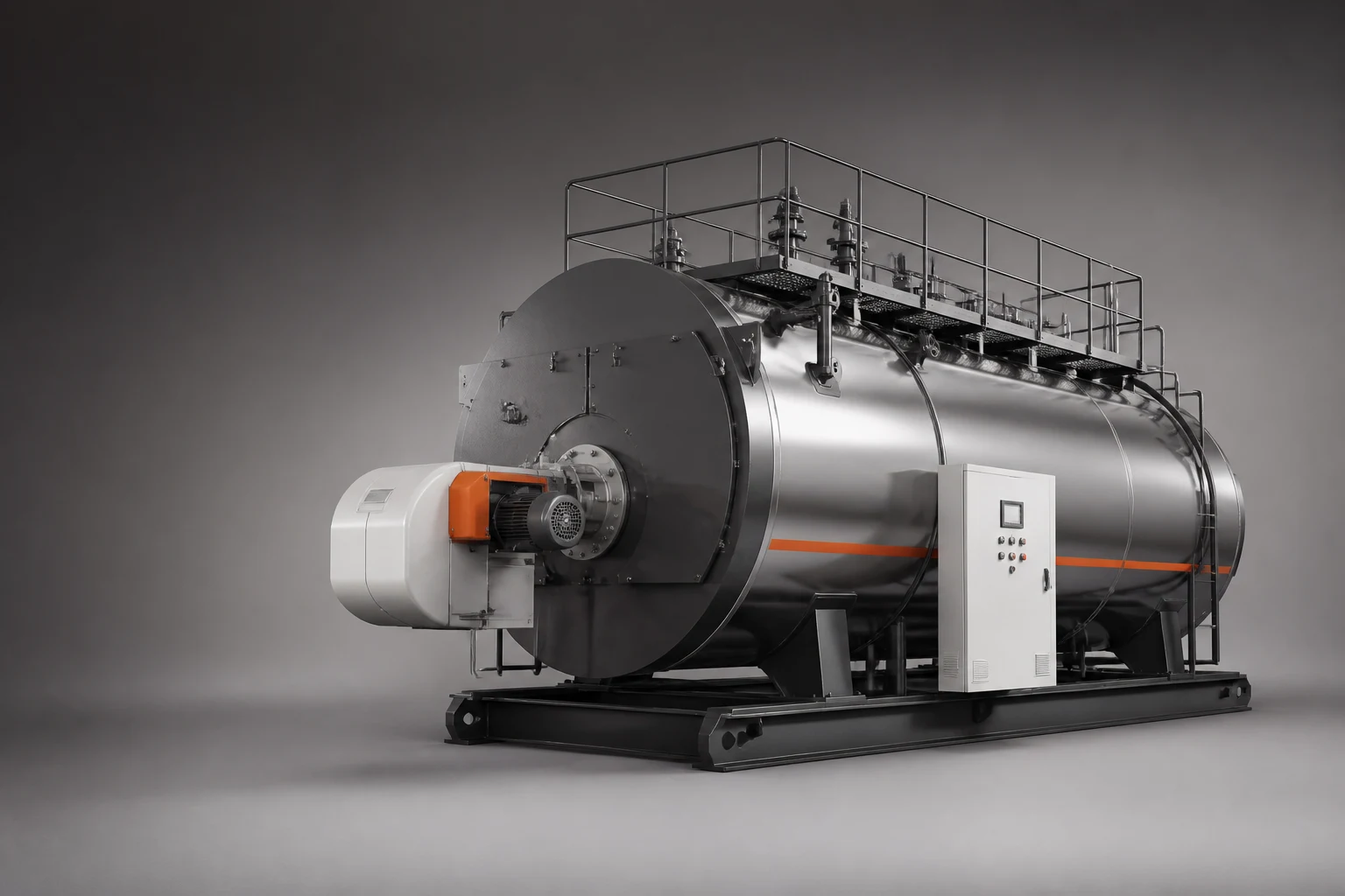 Illustrative industrial steam boiler product visual